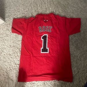 Adidas Derrick Rose T Shirt with NBA logo.